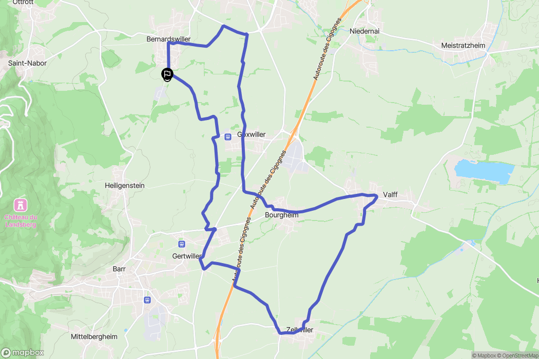 Bernardswiller : carte du parcours de randonnée - France