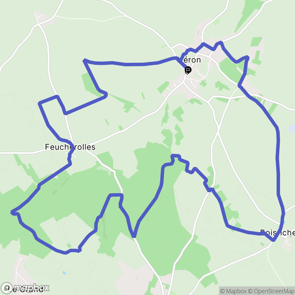 Néron : carte du parcours de randonnée - France