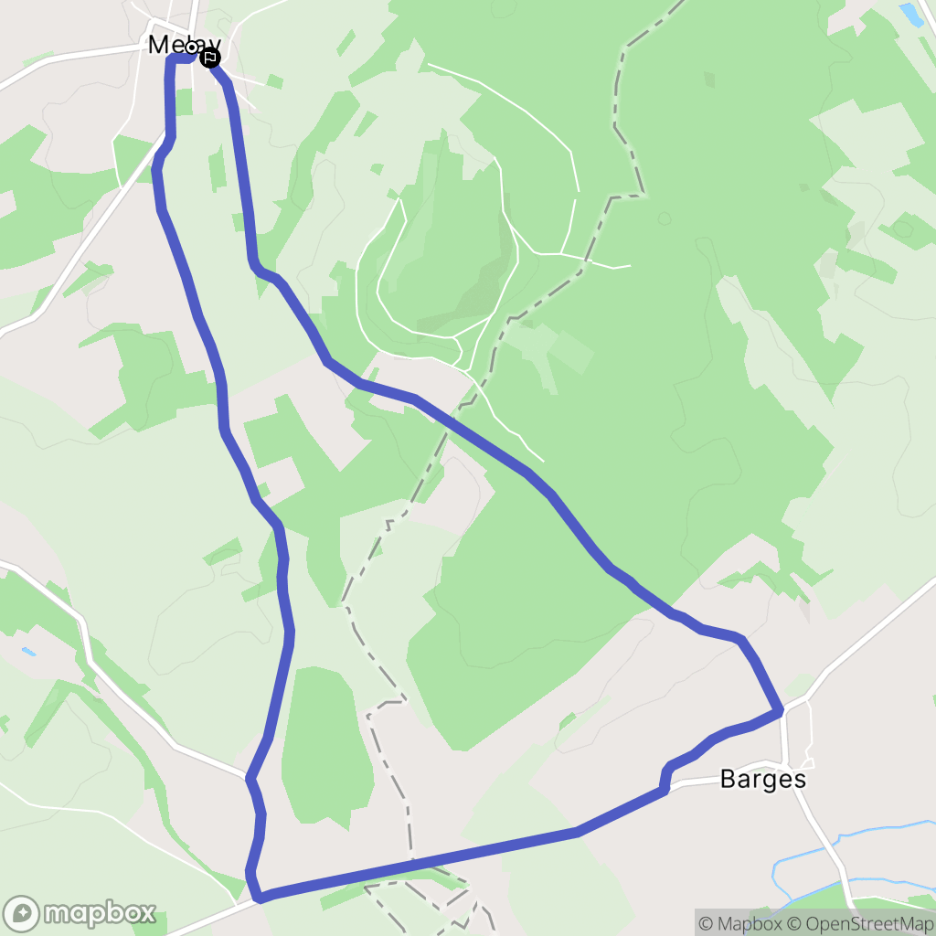 Melay : carte du parcours de randonnée - France