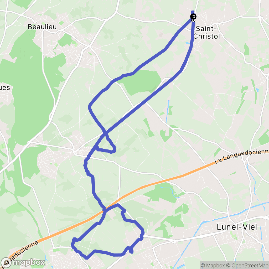 Entre-Vignes : carte du parcours de randonnée - France