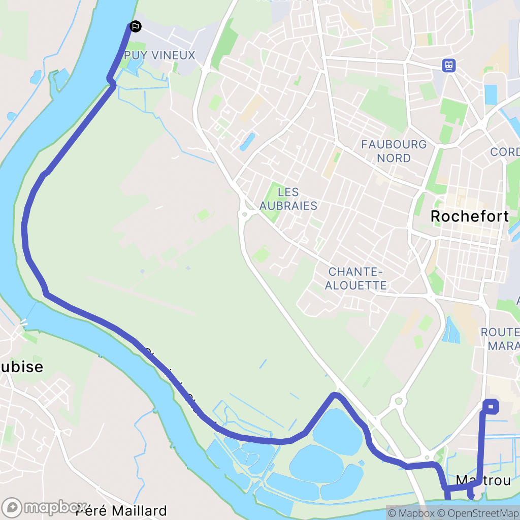 Rochefort : carte du parcours de randonnée - France