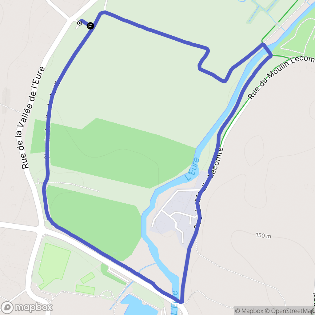 Luisant : carte du parcours de randonnée - France