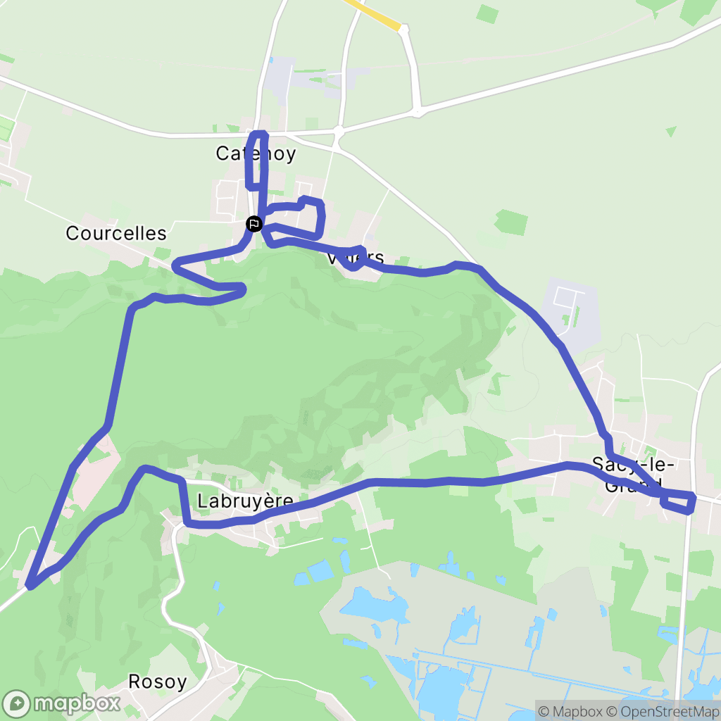 Catenoy : carte du parcours de randonnée - France