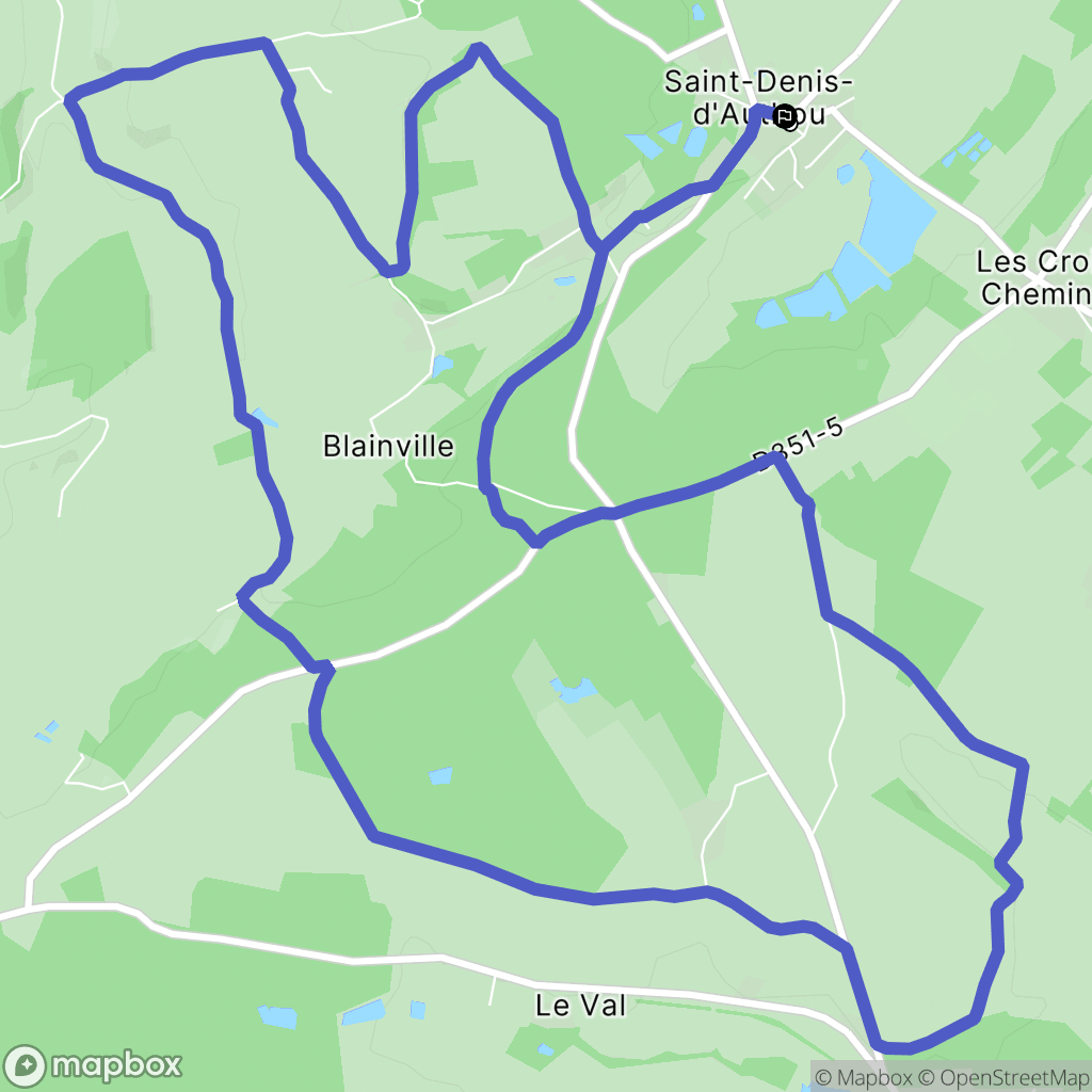 Saintigny : carte du parcours de randonnée - France
