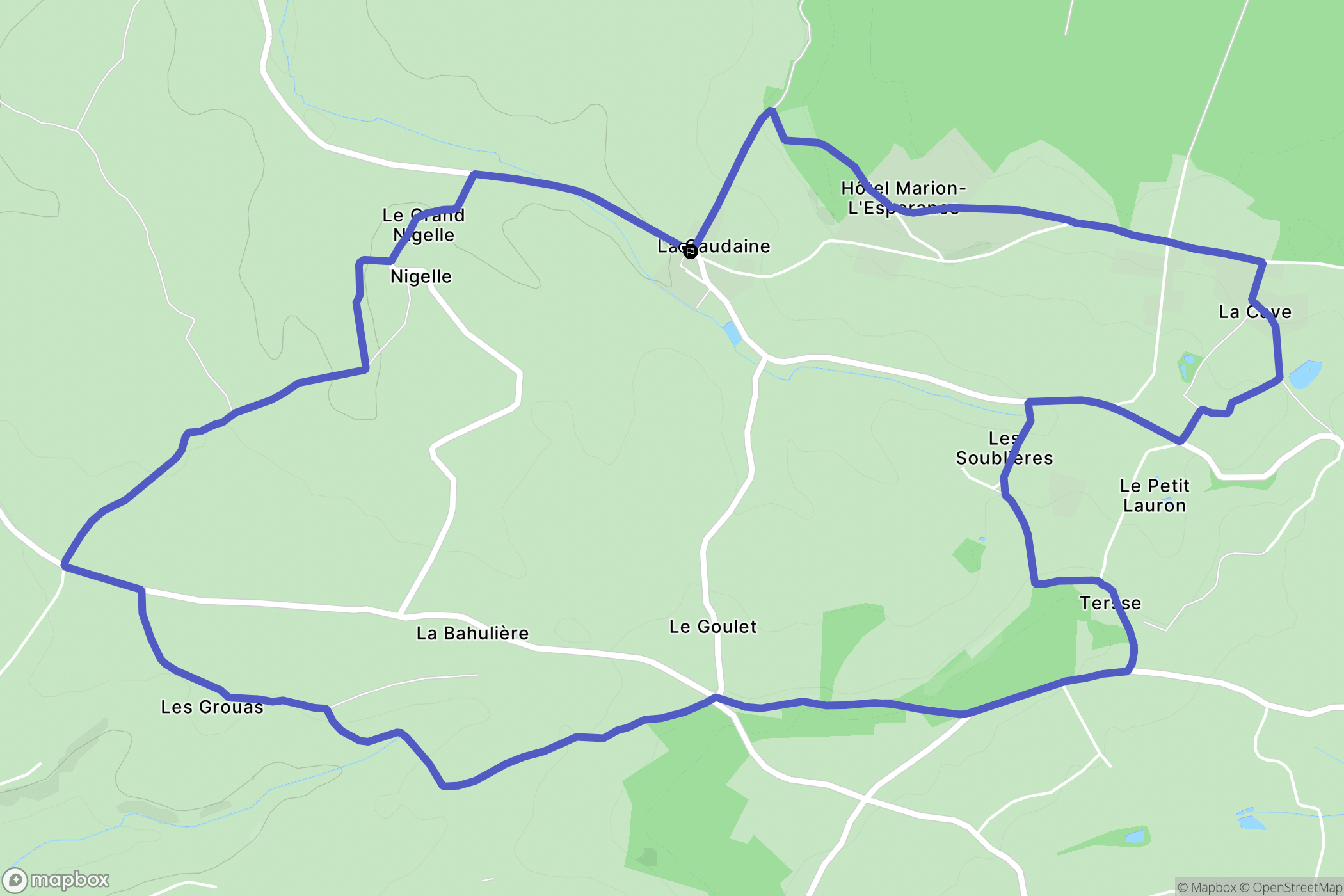La Gaudaine : carte du parcours de randonnée - France