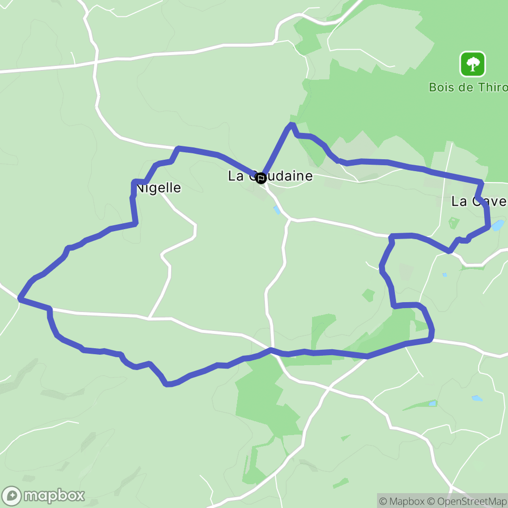 La Gaudaine : carte du parcours de randonnée - France
