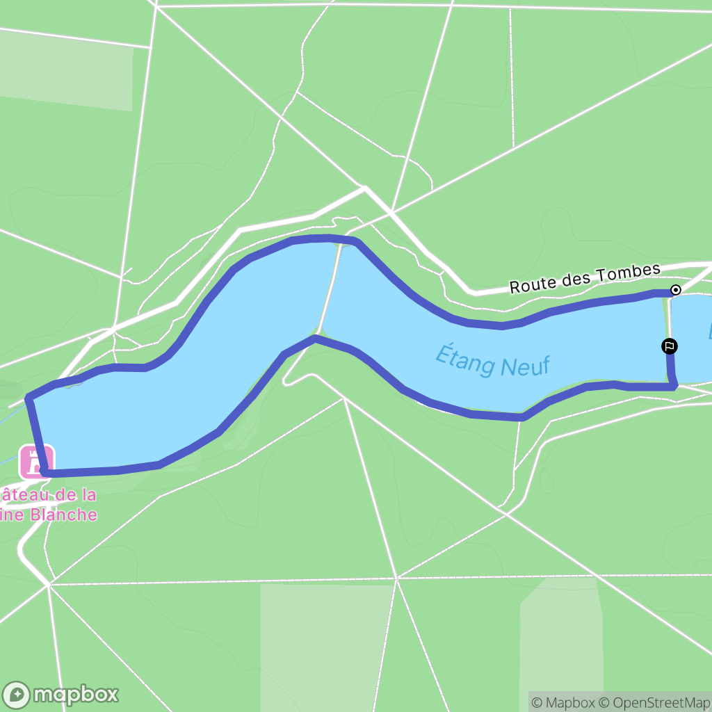 Chantilly : carte du parcours de randonnée - France