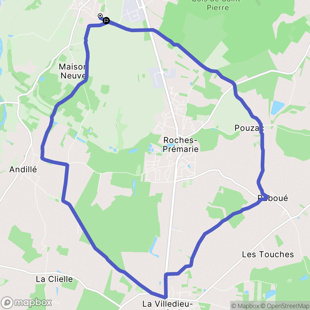 Smarves : carte du parcours de randonnée - France