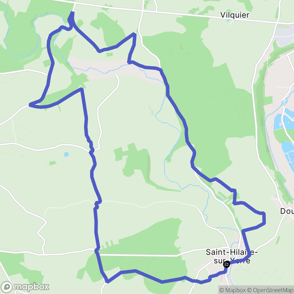 Cloyes-les-Trois-Rivières : carte du parcours de randonnée - France