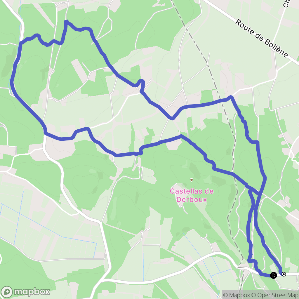 Rochegude : carte du parcours de randonnée - France