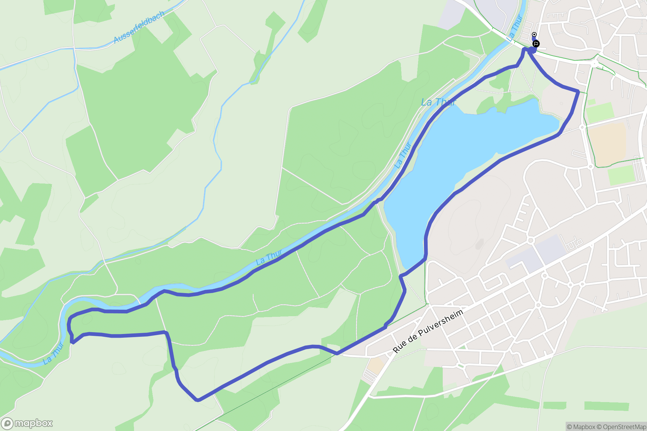 Ensisheim : carte du parcours de randonnée - France