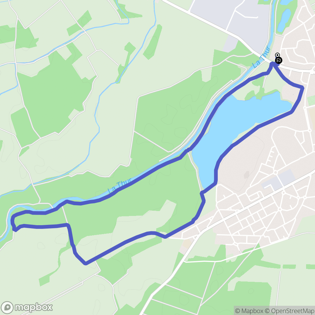 Ensisheim : carte du parcours de randonnée - France