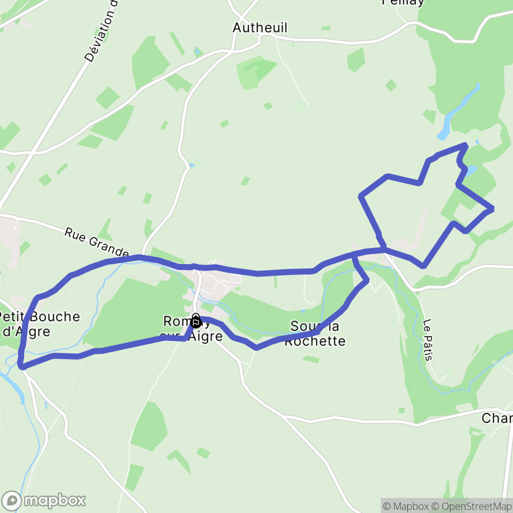 Cloyes-les-Trois-Rivières : carte du parcours de randonnée - France