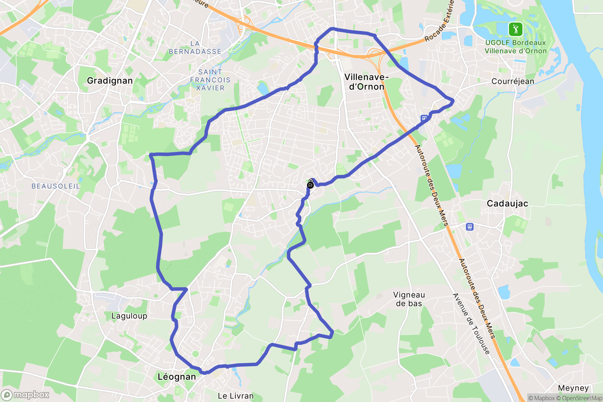 Villenave-d'Ornon : carte du parcours de randonnée - France