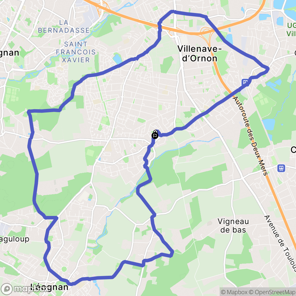 Villenave-d'Ornon : carte du parcours de randonnée - France