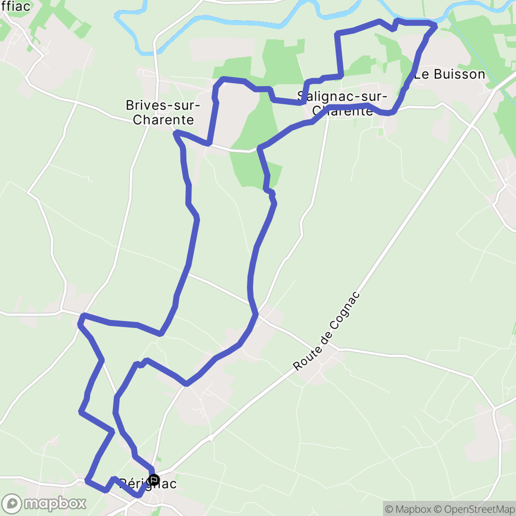 Pérignac : carte du parcours de randonnée - France