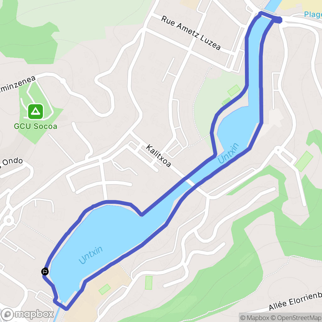 Urrugne : carte du parcours de randonnée - France