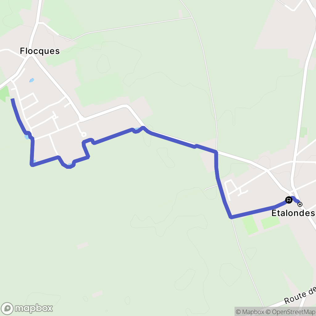 Étalondes : carte du parcours de randonnée - France