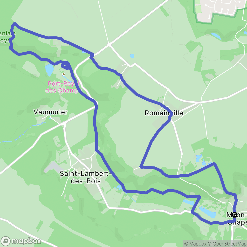 Milon-la-Chapelle : carte du parcours de randonnée - France