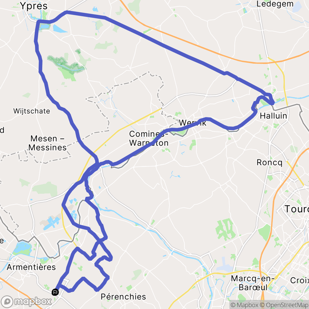 La Chapelle-d'Armentières : carte du parcours de randonnée - France