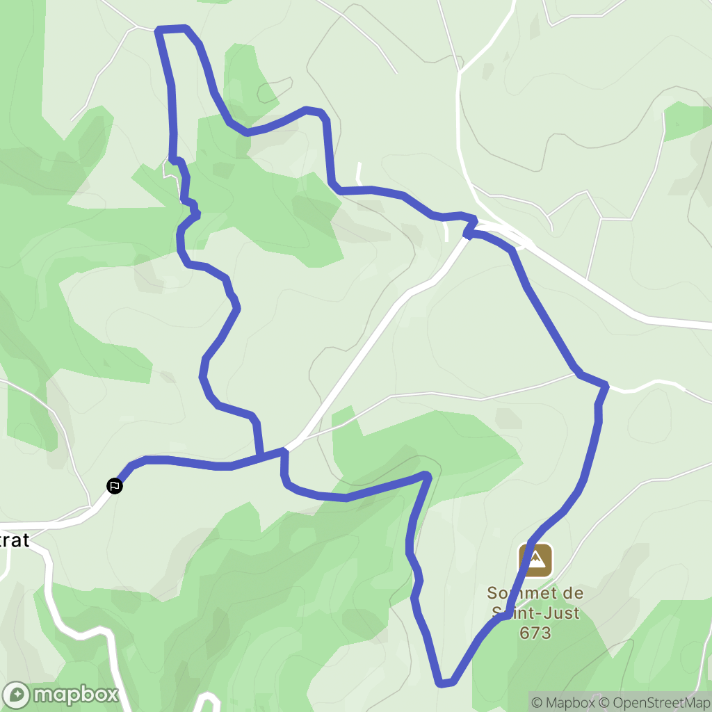 Saint-Just-Saint-Rambert : carte du parcours de randonnée - France