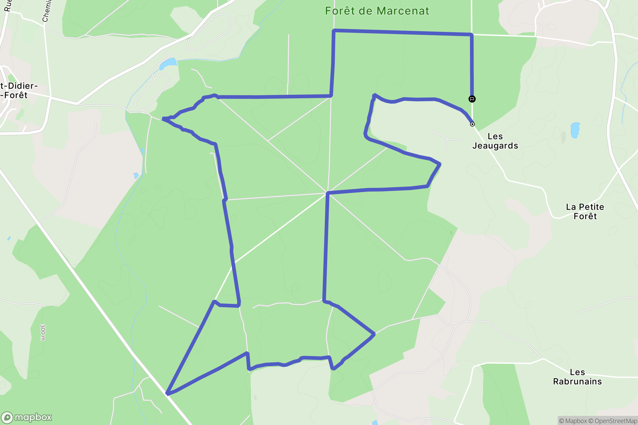 Marcenat : carte du parcours de randonnée - France