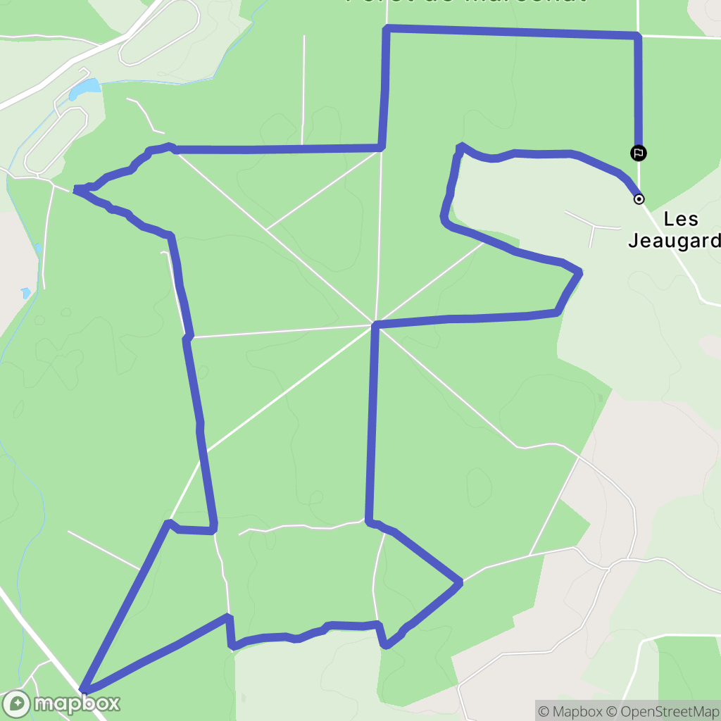 Marcenat : carte du parcours de randonnée - France