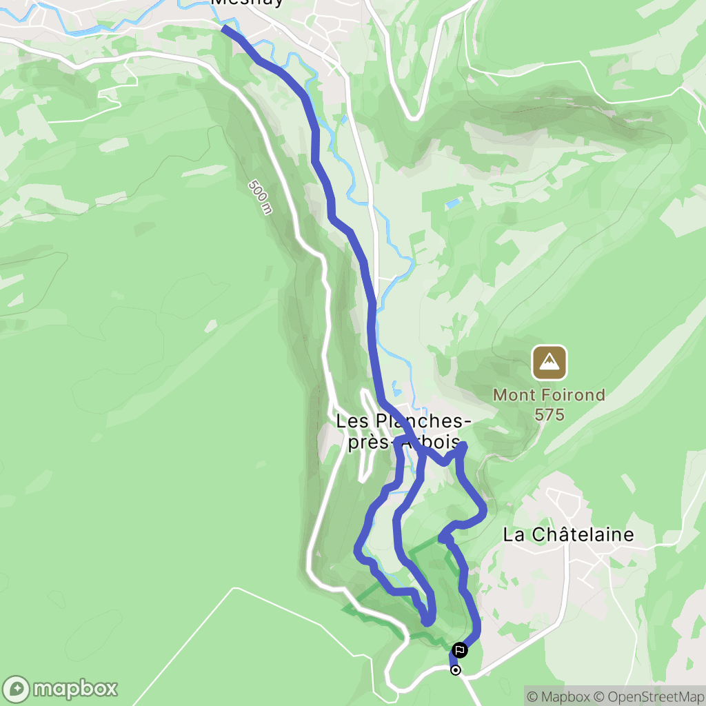 La Châtelaine : carte du parcours de randonnée - France
