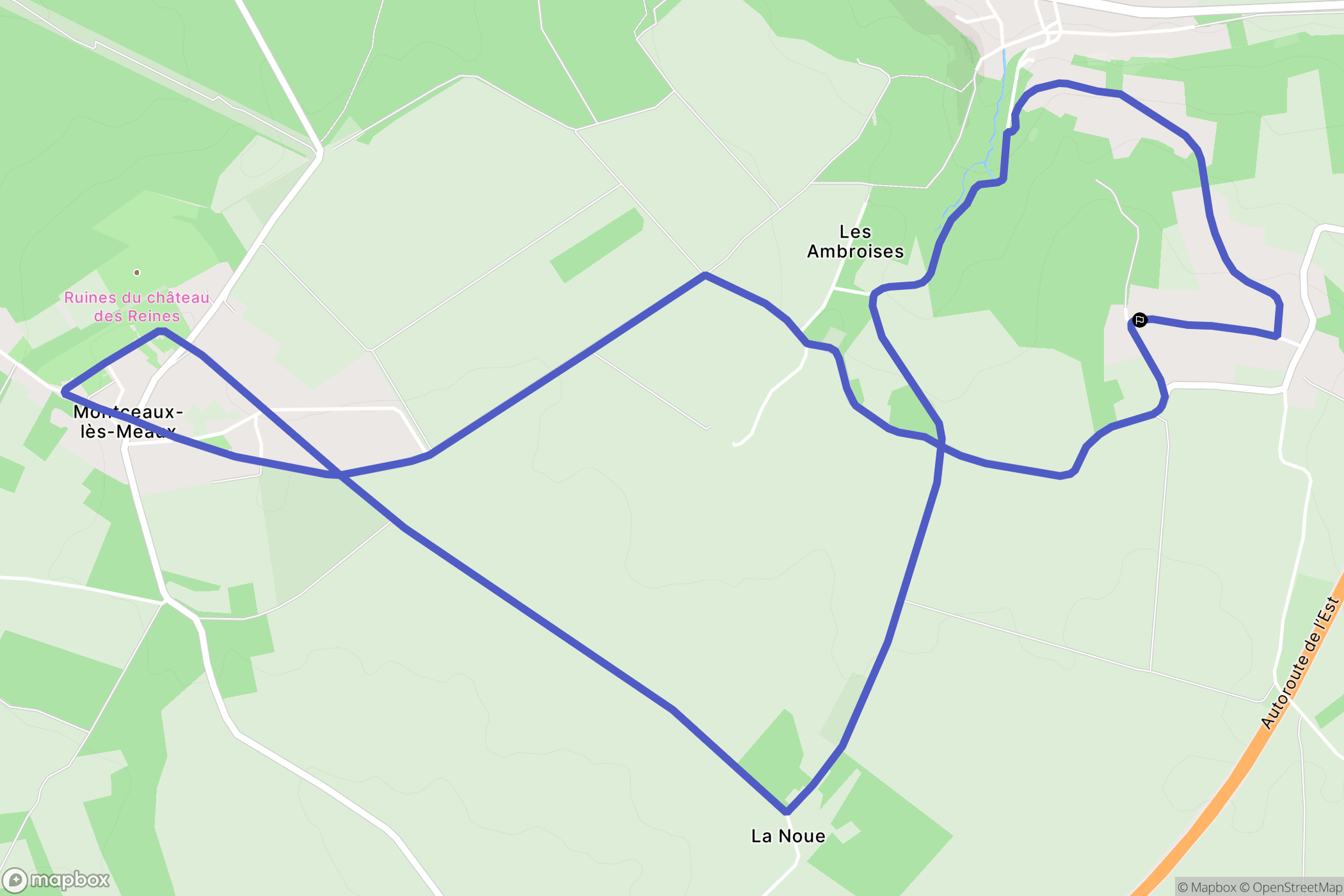 Saint-Jean-les-Deux-Jumeaux : carte du parcours de randonnée - France