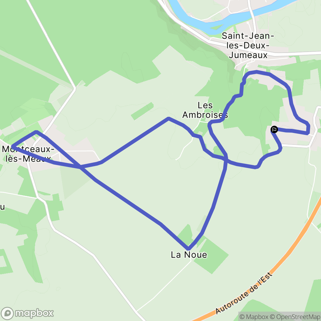 Saint-Jean-les-Deux-Jumeaux : carte du parcours de randonnée - France