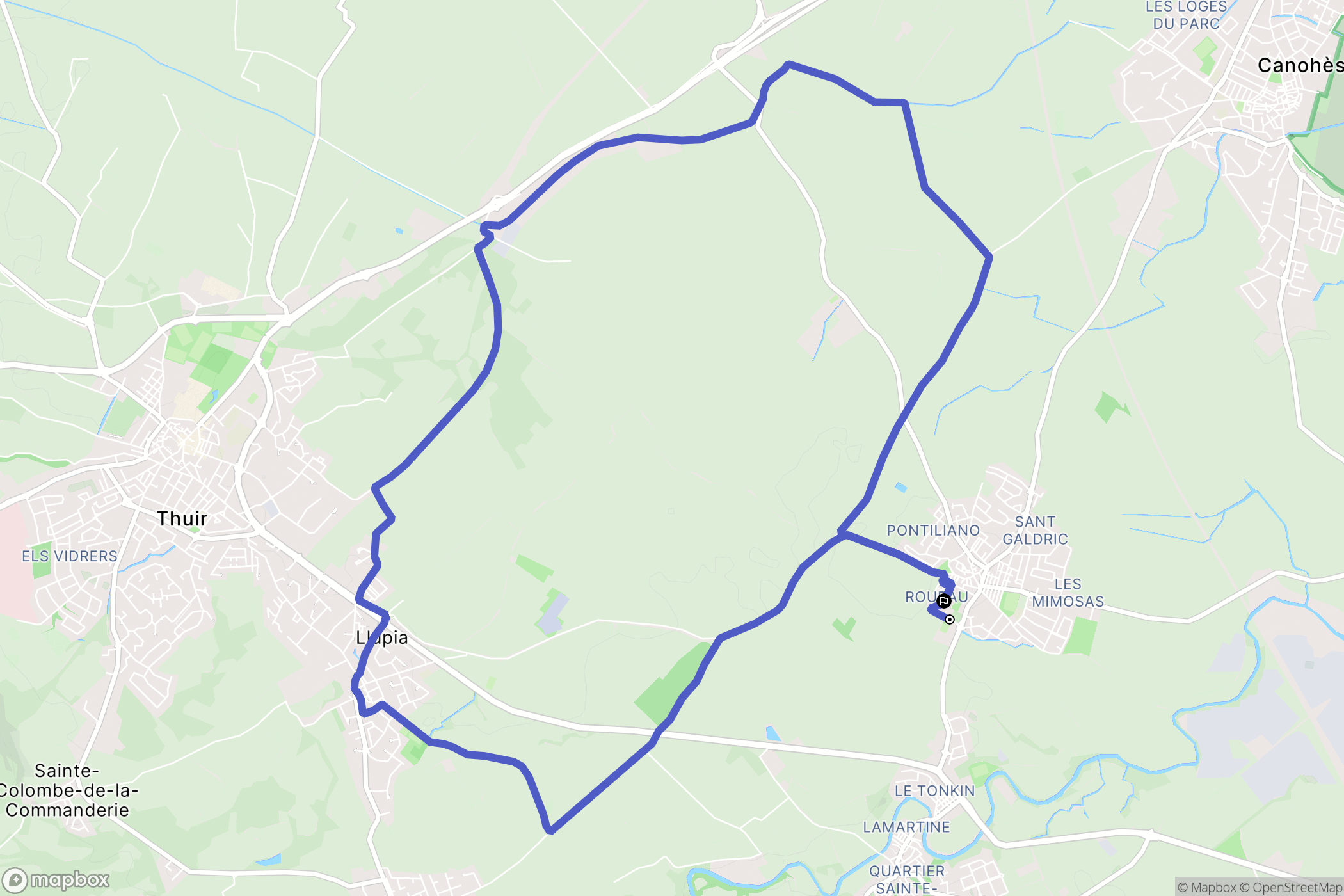 Ponteilla : carte du parcours de randonnée - France