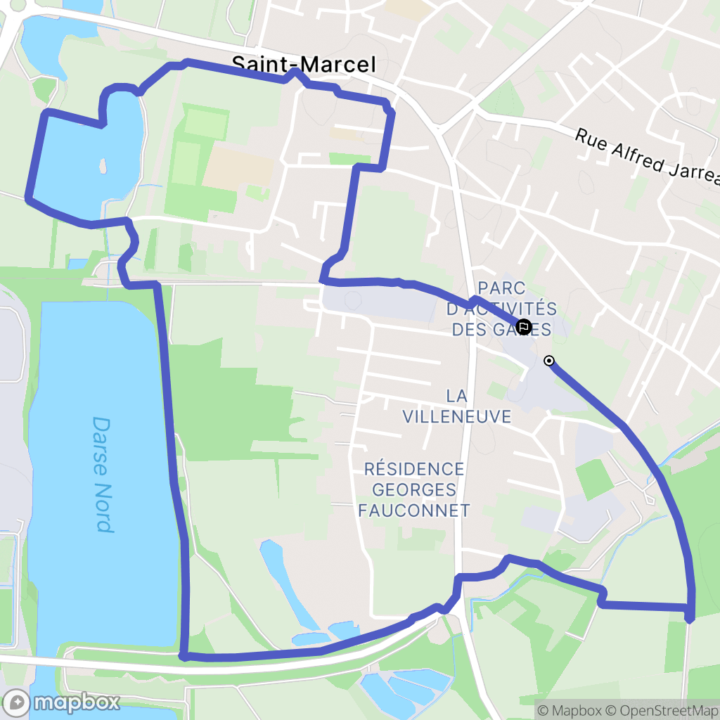 Saint-Marcel : carte du parcours de randonnée - France
