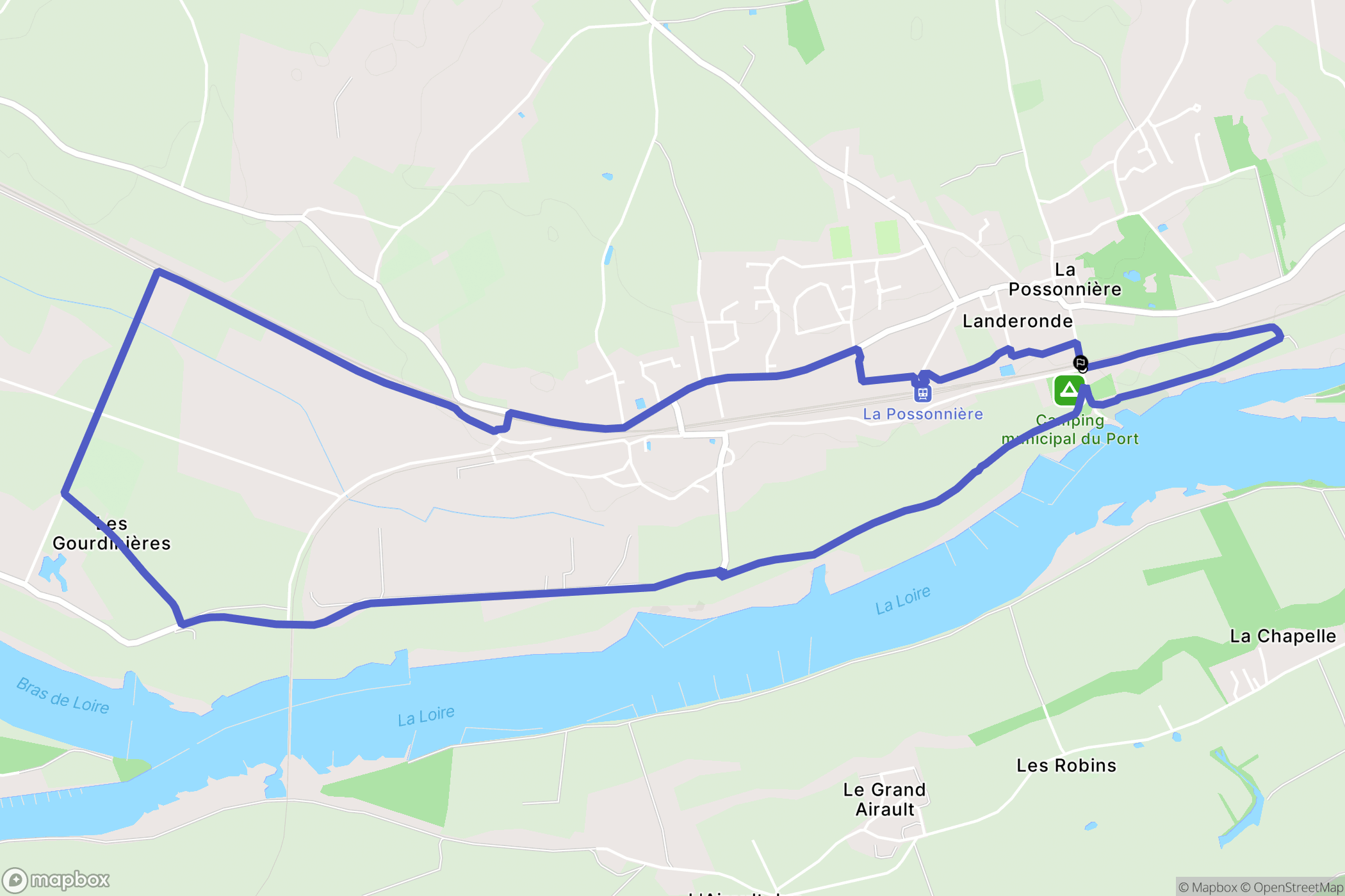 La Possonnière : carte du parcours de randonnée - France