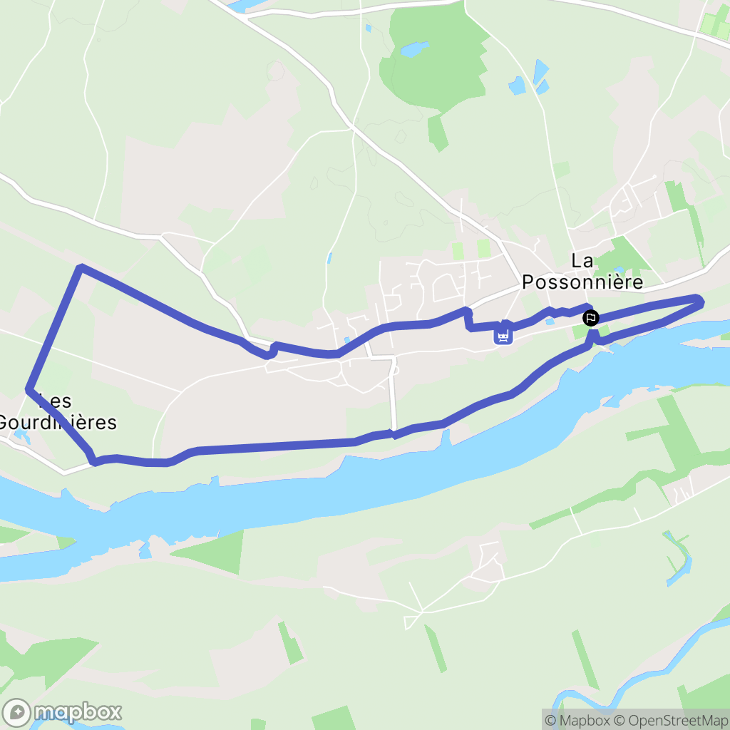 La Possonnière : carte du parcours de randonnée - France