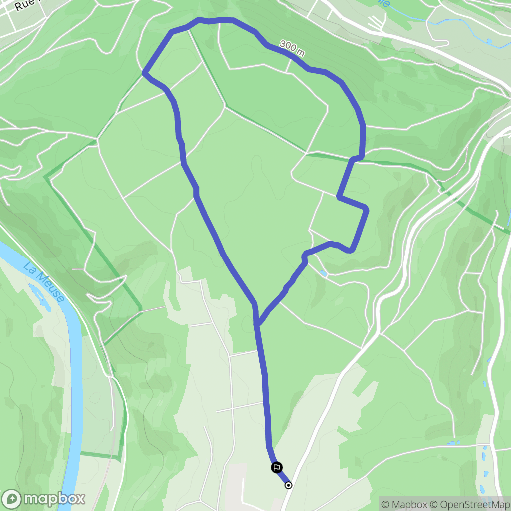 Aiglemont : carte du parcours de randonnée - France