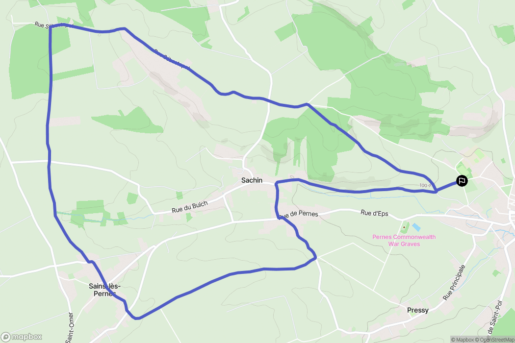 Pernes : carte du parcours de randonnée - France