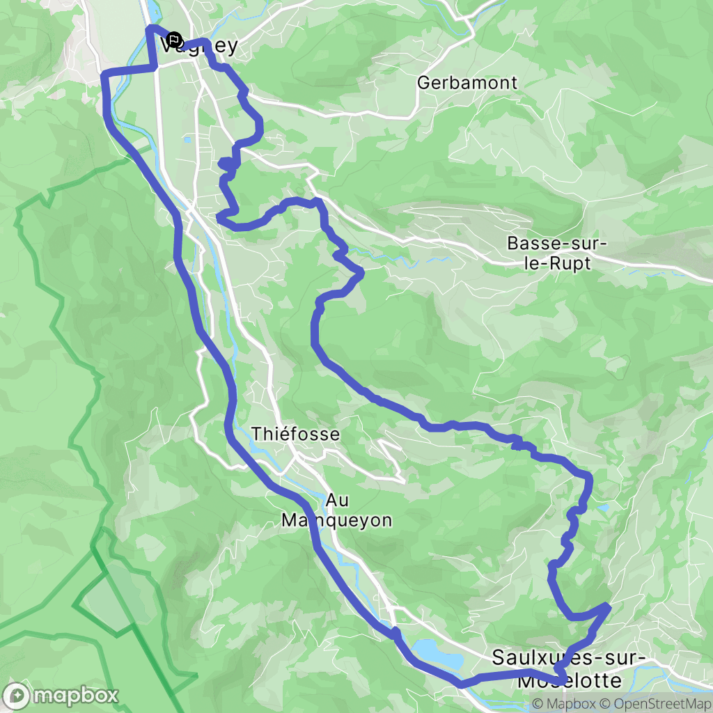 Vagney : carte du parcours de randonnée - France