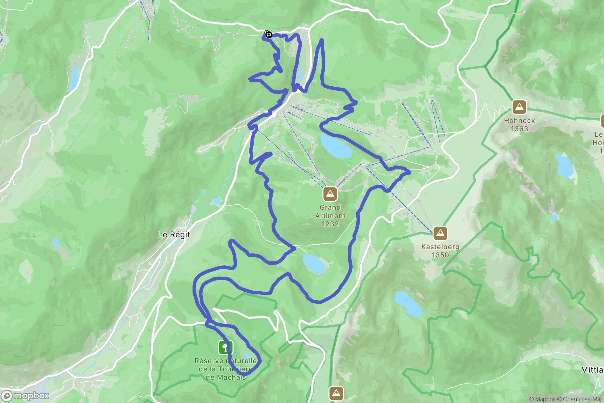 La Bresse : carte du parcours de randonnée - France