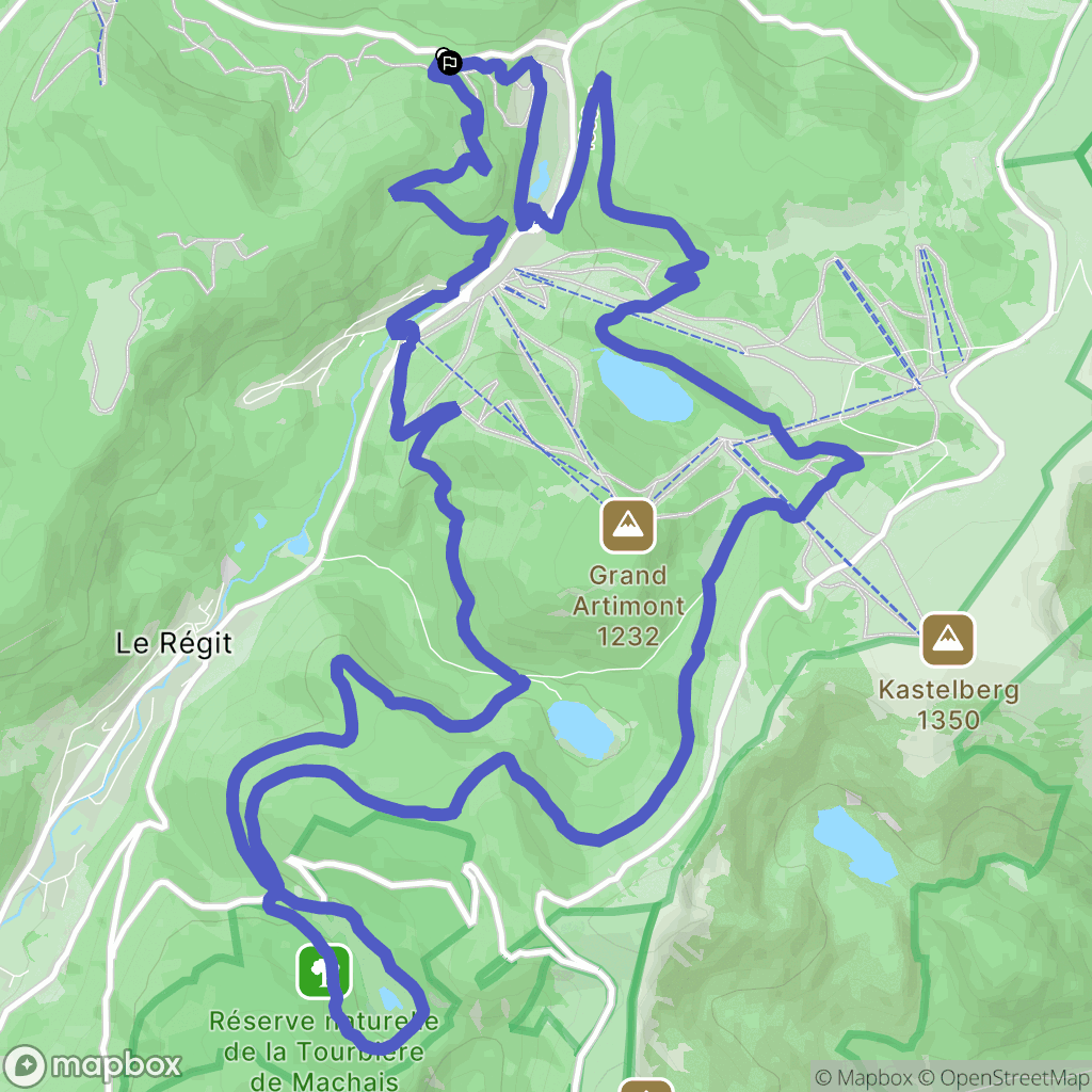 La Bresse : carte du parcours de randonnée - France