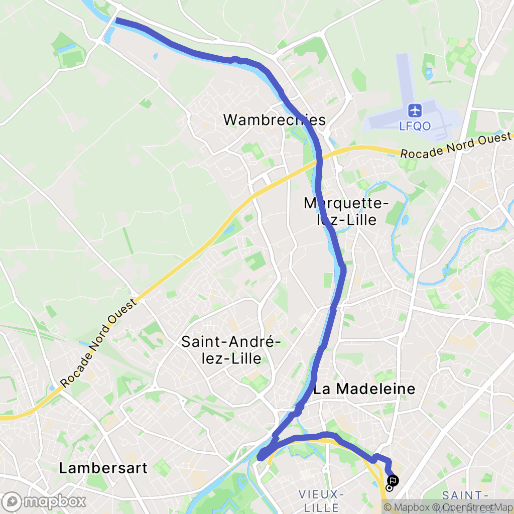 La Madeleine : carte du parcours de randonnée - France