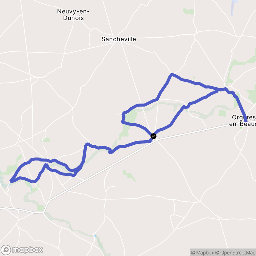 Cormainville : carte du parcours de randonnée - France