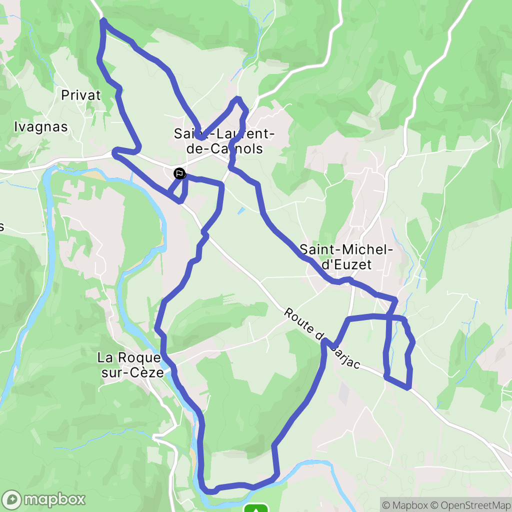 Saint-Laurent-de-Carnols : carte du parcours de randonnée - France