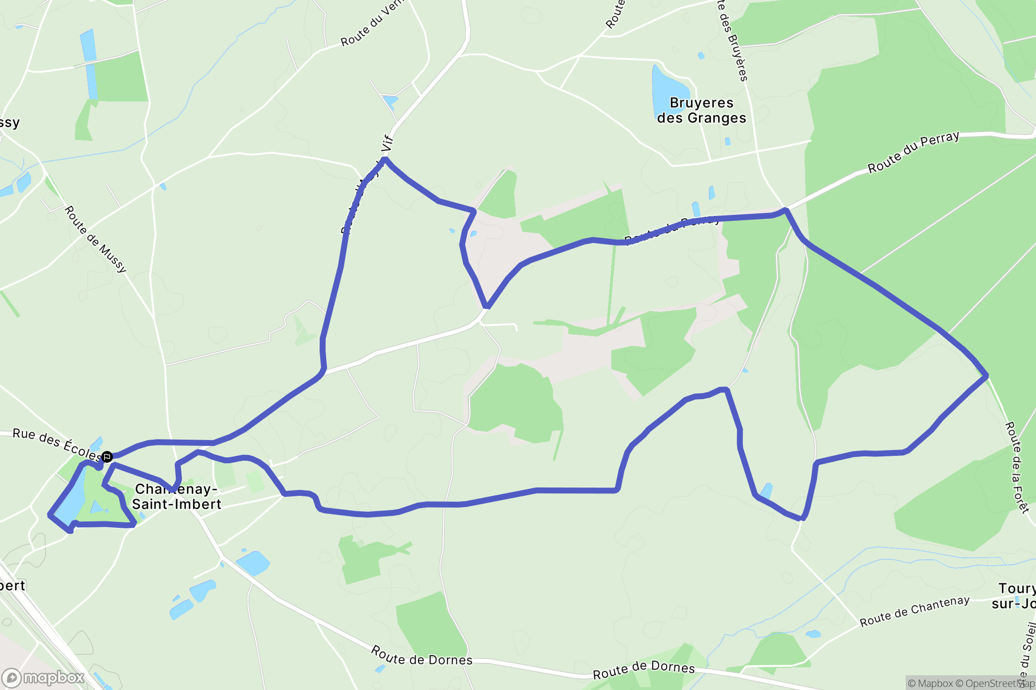 Chantenay-Saint-Imbert : carte du parcours de randonnée - France