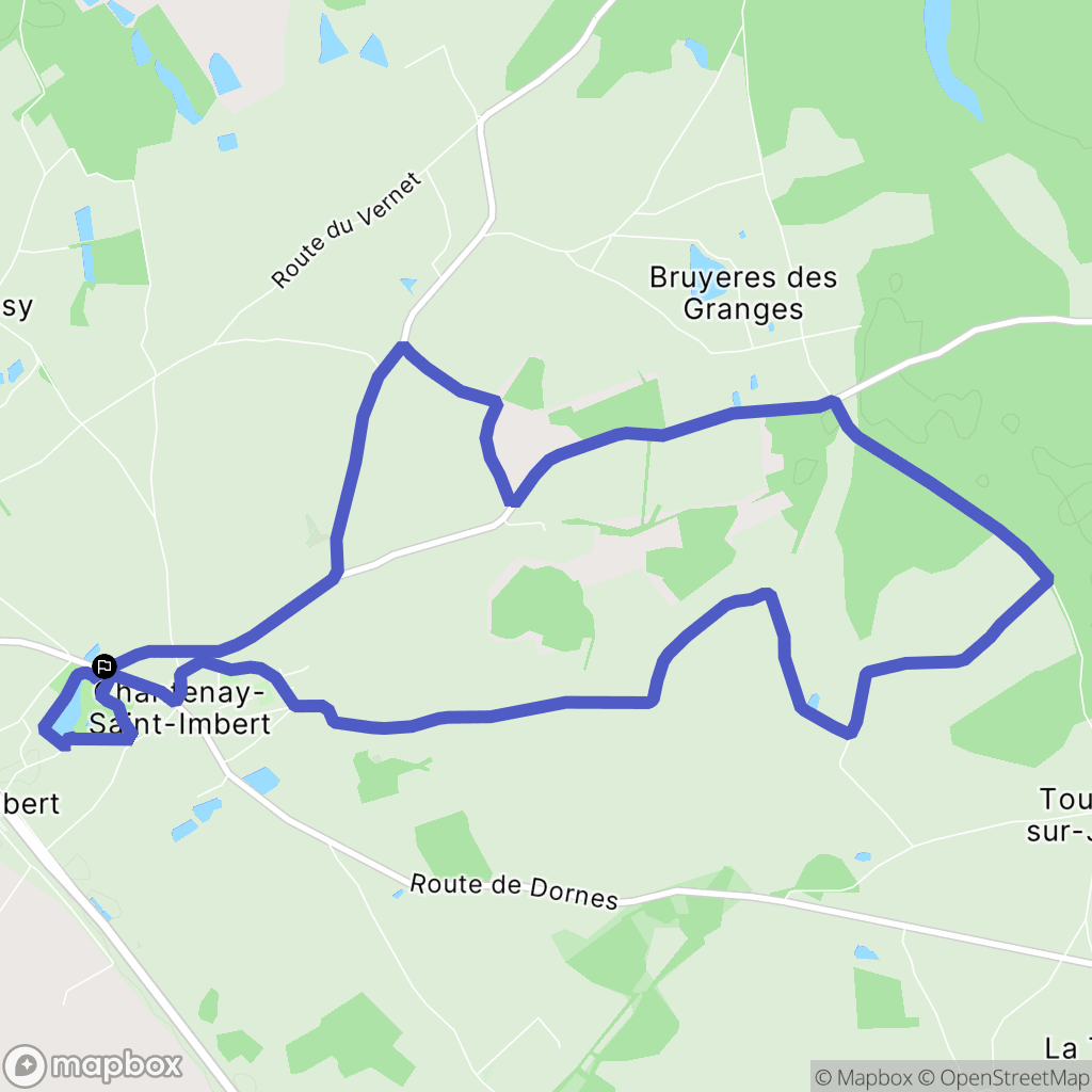 Chantenay-Saint-Imbert : carte du parcours de randonnée - France