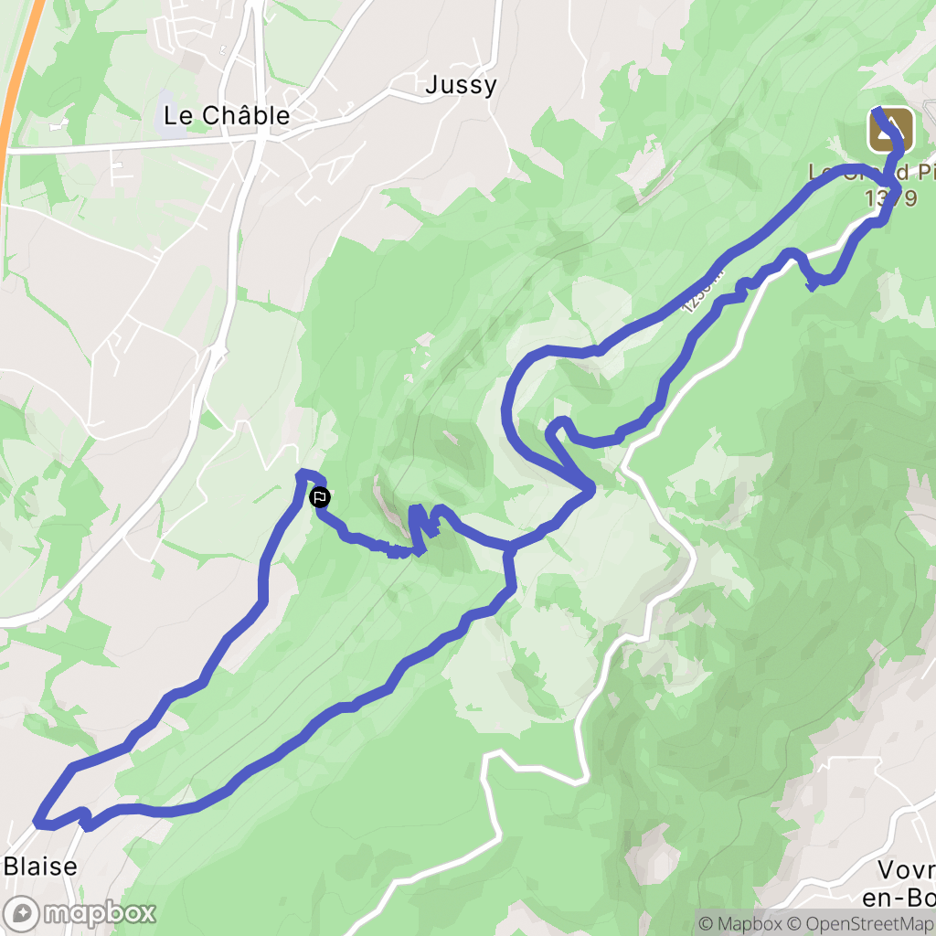 Présilly : carte du parcours de randonnée - France
