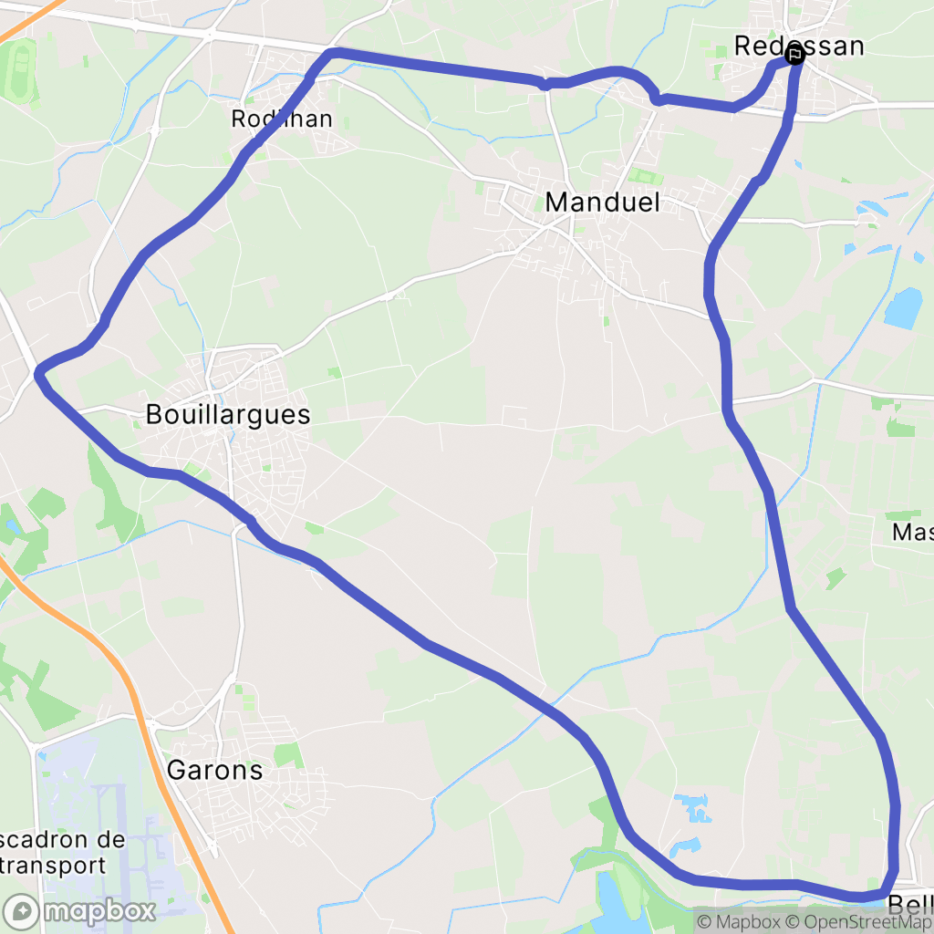 Redessan : carte du parcours de randonnée - France