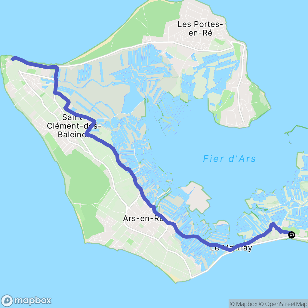 La Couarde-sur-Mer : carte du parcours de randonnée - France