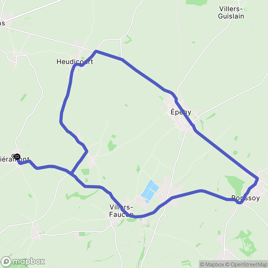 Liéramont : carte du parcours de randonnée - France