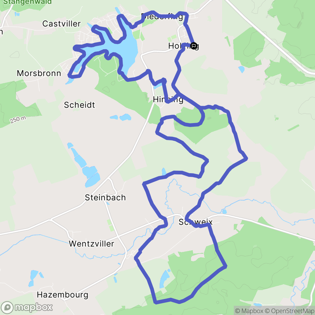 Holving : carte du parcours de randonnée - France