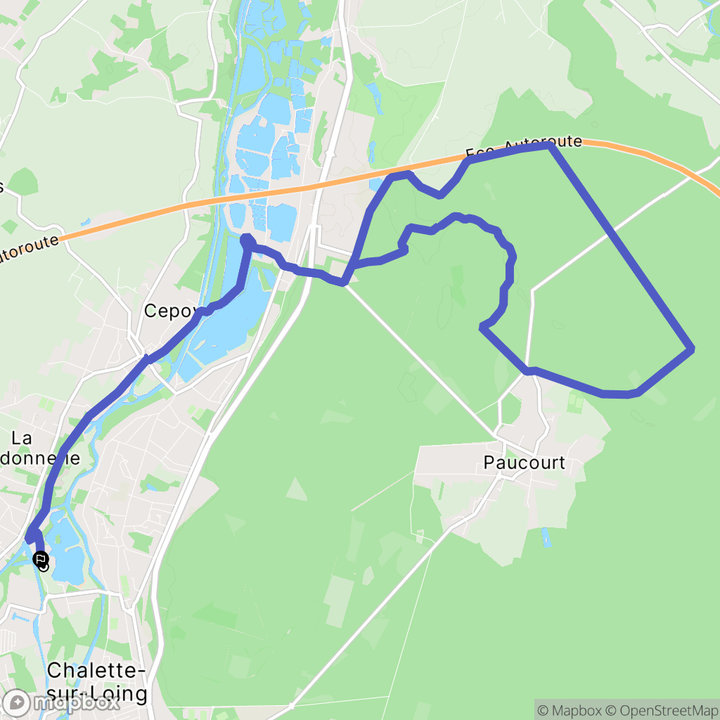 Châlette-sur-Loing : carte du parcours de randonnée - France